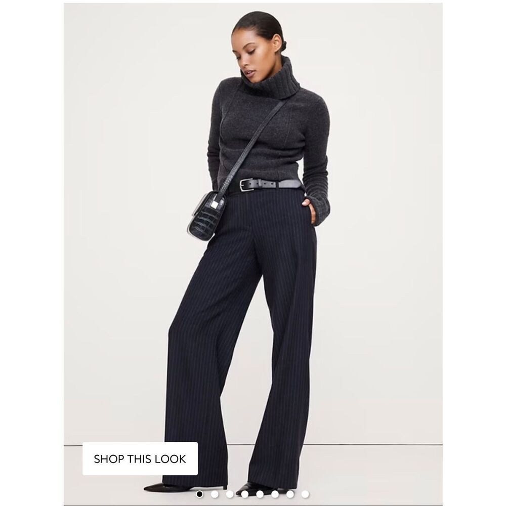 Banana Republic The Everyday Wide-Leg Pant In Flannel S Petite